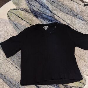 Chico's Black Short Sleeve Top Size 2